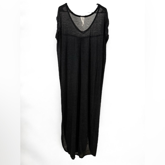 We The Free Black maxi dress semi sheer loose beach coverup. Women’s xs. - Picture 2 of 3